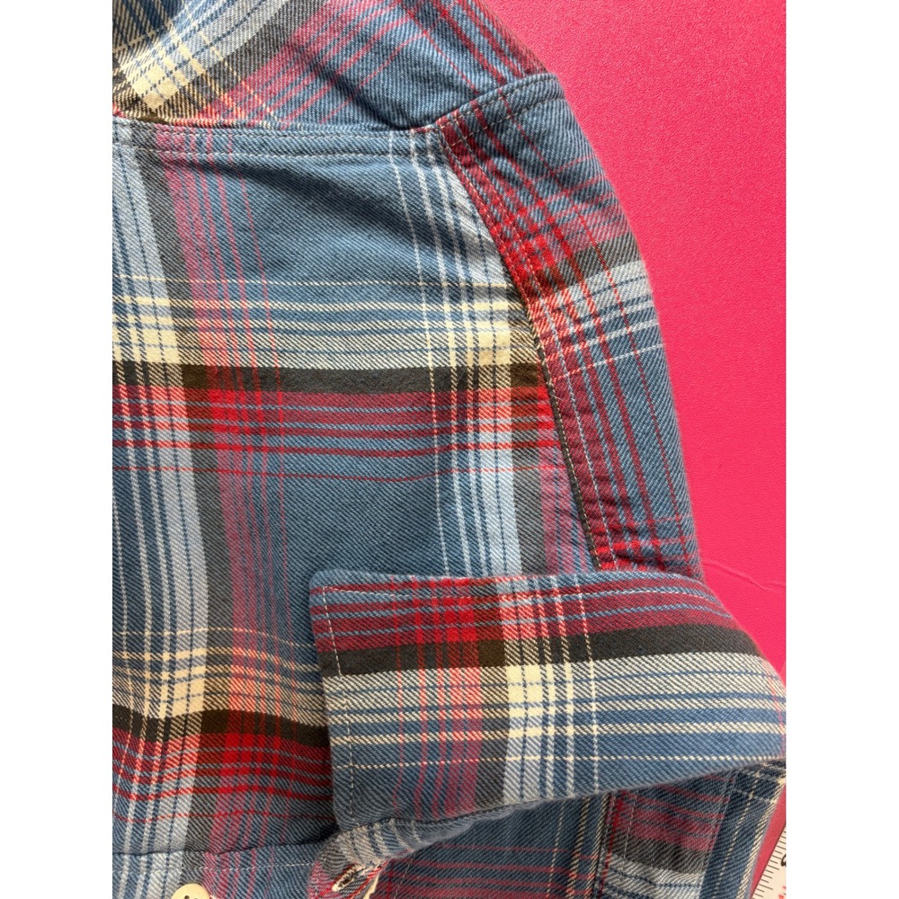 LAUREN JEANS CO RALPH LAUREN Blue Plaid Flannel Button Down Shirt 3X Country - Picture 9 of 10